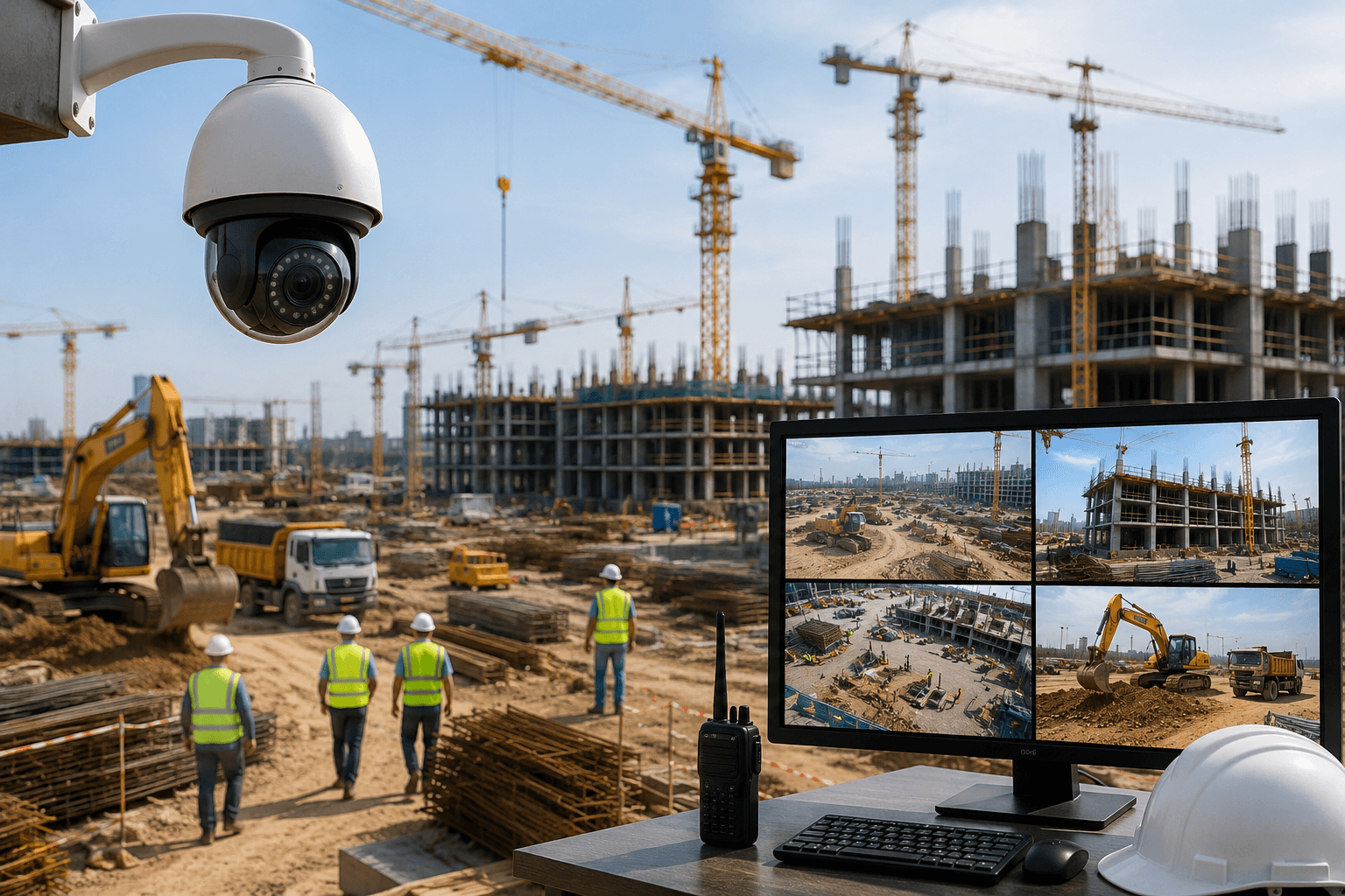 Why CCTV Live Monitoring Service Is Essential for Construction Site Security