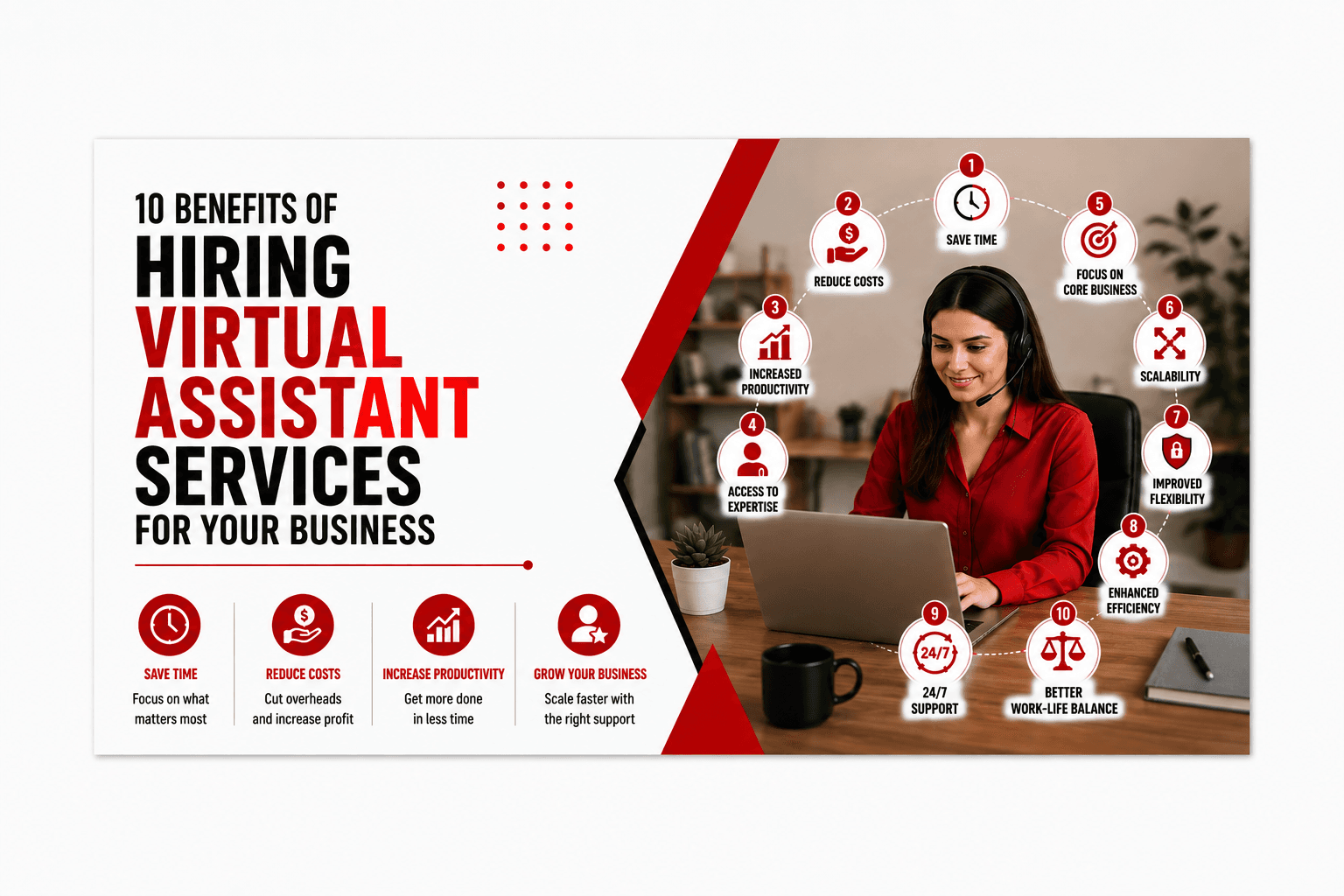 10 Benefits of Hiring Virtual Assistant Services for Your Business